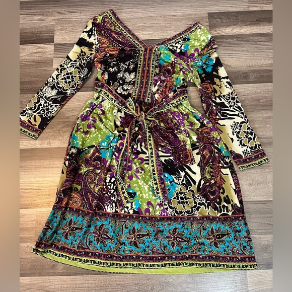 ECI New York BoHo Multicolor Dress SZ S - Picture 7 of 12
